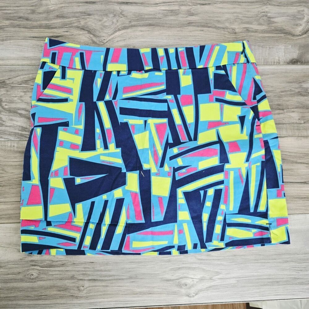 LOUDMOUTH Golf Women Size 10 Active Skort Geometric Printed Skirt Skort